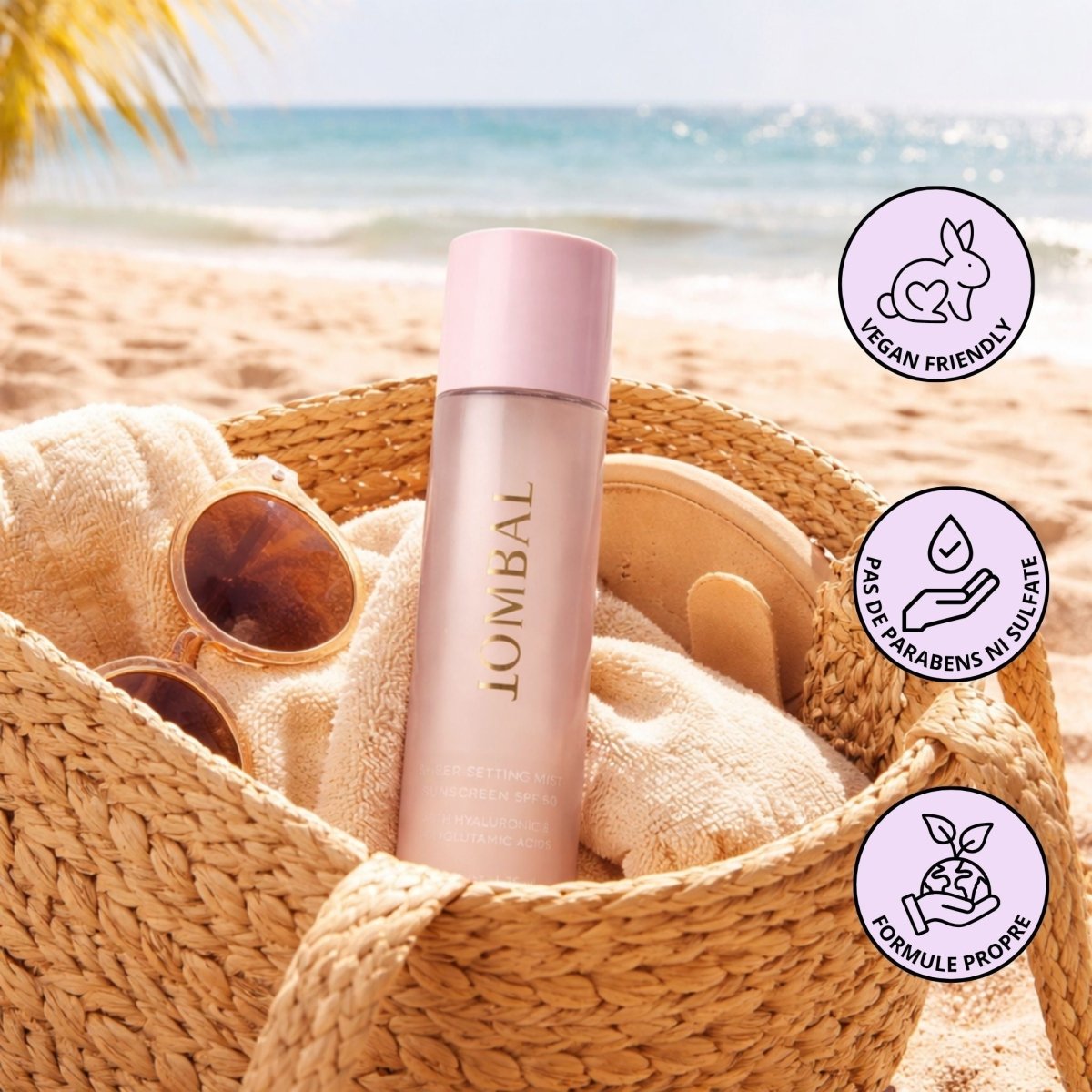 Brume fixatrice transparente SPF 50 - Jombal
