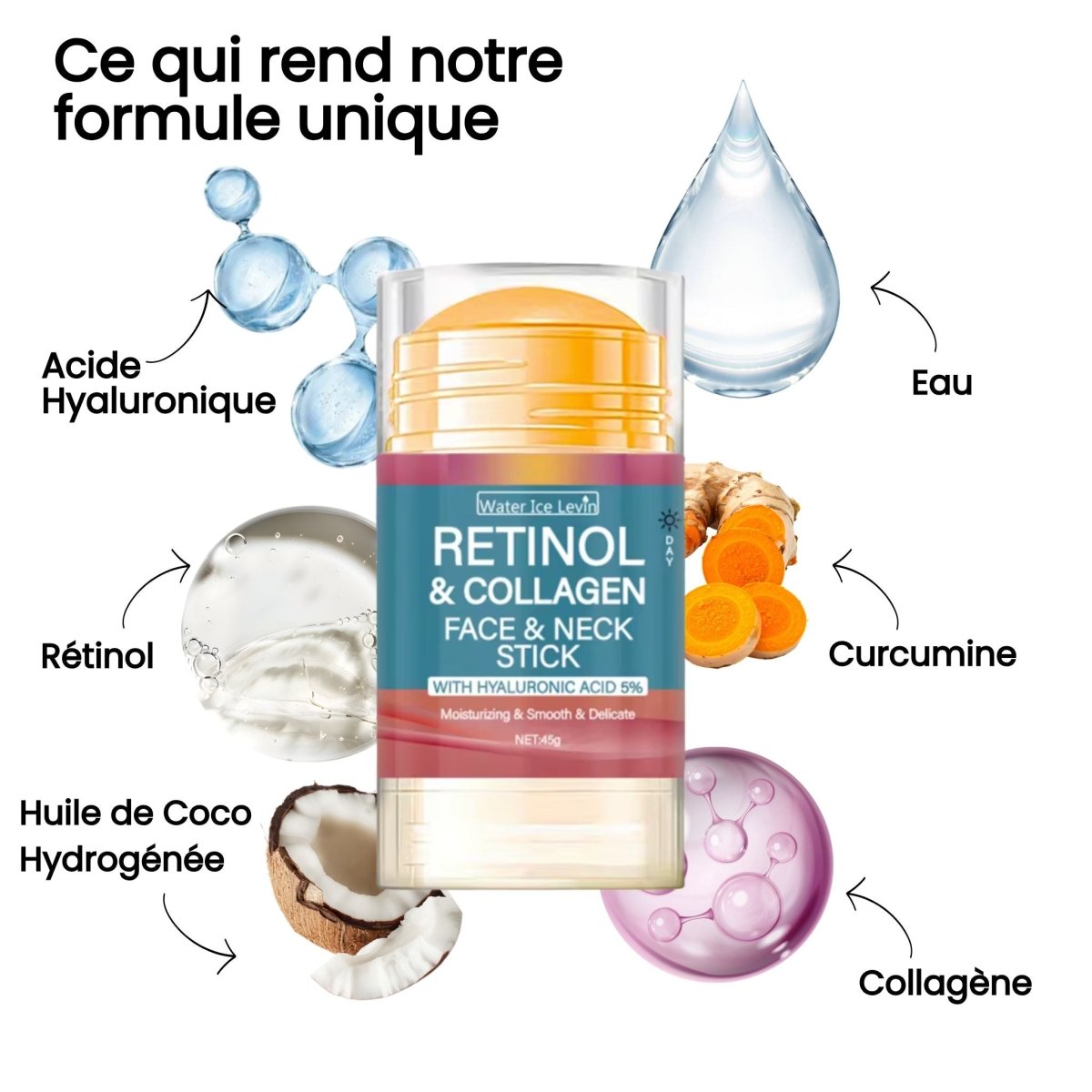 Stick cou et visage au Collagène et Retinol - Jombal